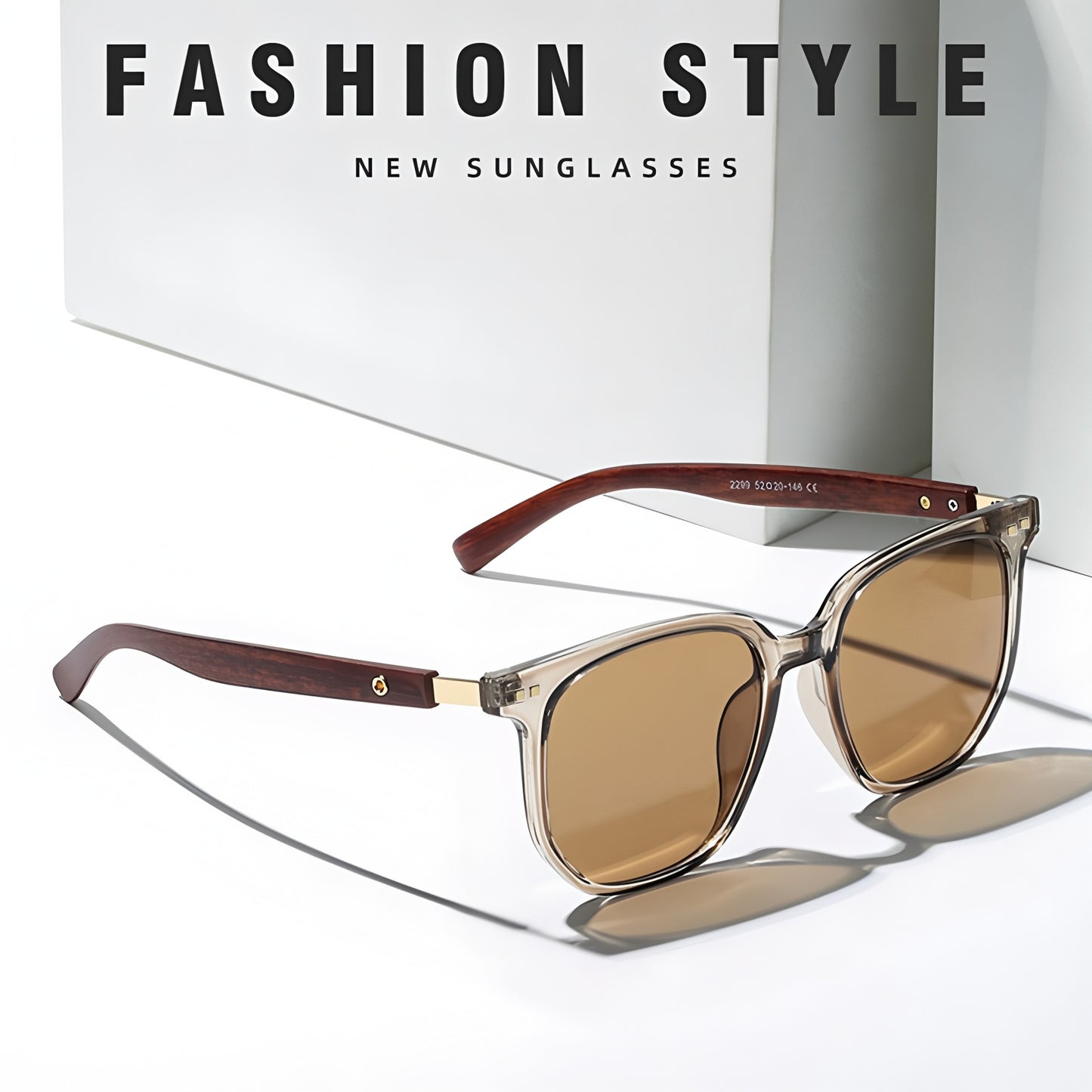 Vintage Style UV400 Unisex Wooden Shade Sunglass