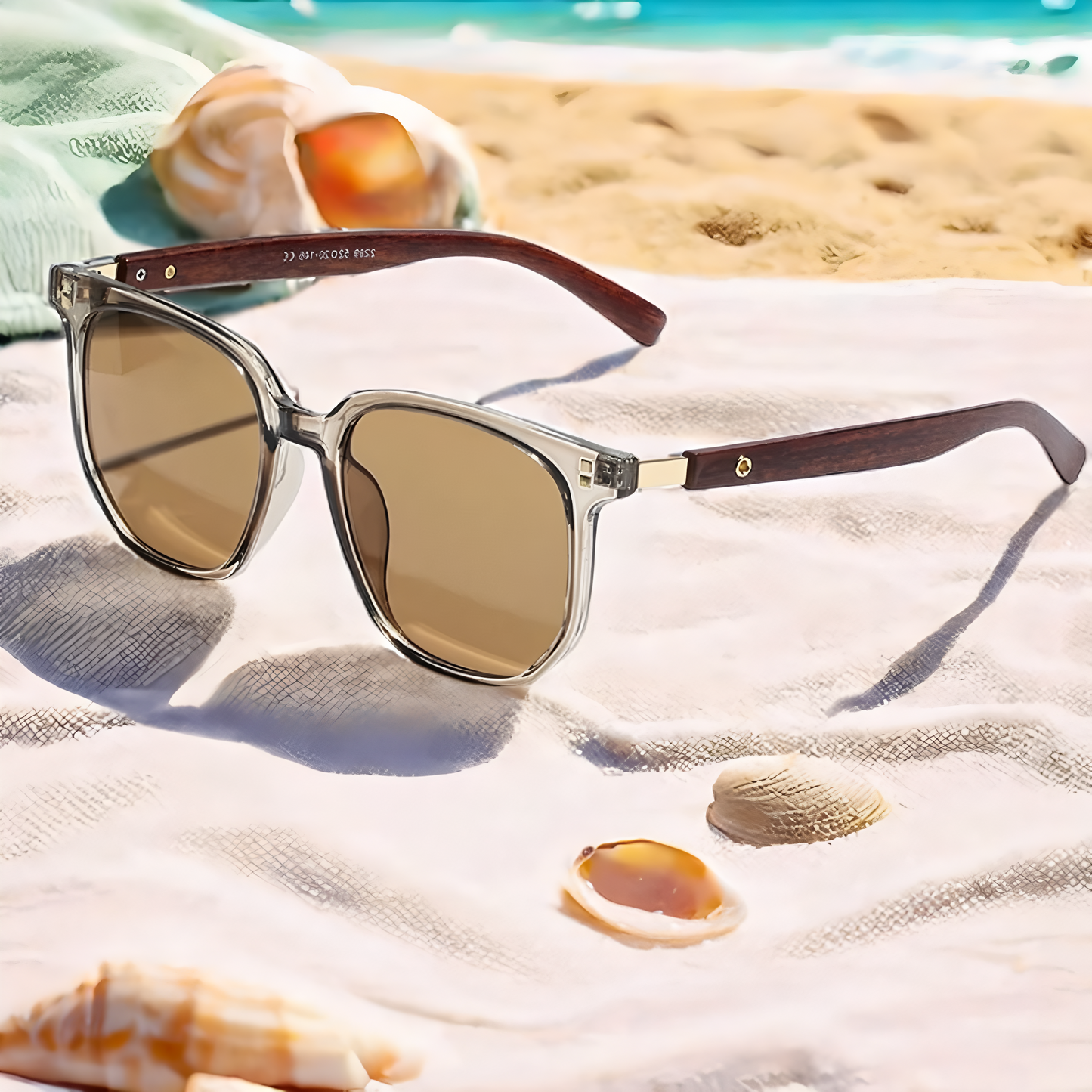 Vintage Style UV400 Unisex Wooden Shade Sunglass