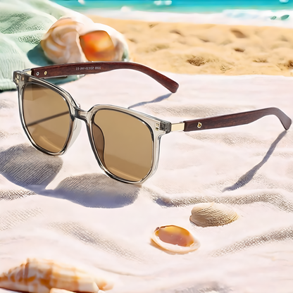 Vintage Style UV400 Unisex Wooden Shade Sunglass