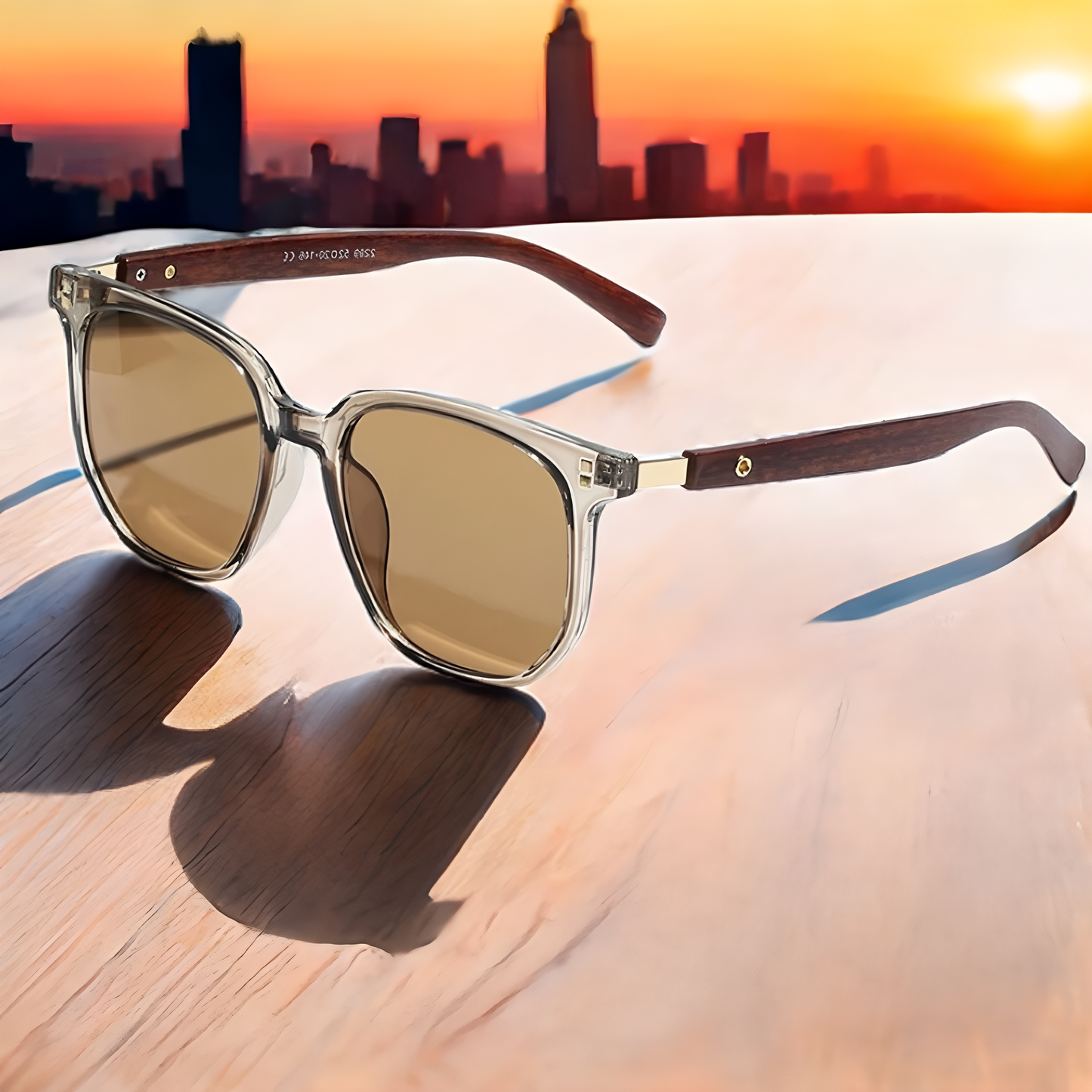 Vintage Style UV400 Unisex Wooden Shade Sunglass